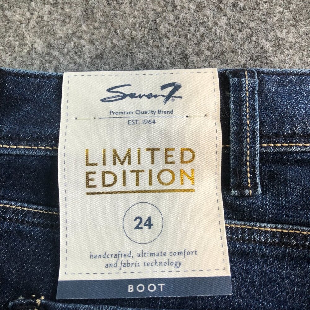 Seven7 Jeans Womens 24 (42x32) Blue Bootcut Limited Edition Comfort Stretch - Picture 10 of 12
